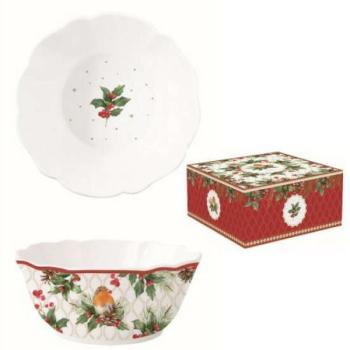 R2S.1491CHBE Porcelántál 20x8,5cm, dobozban, Christmas Berries kép