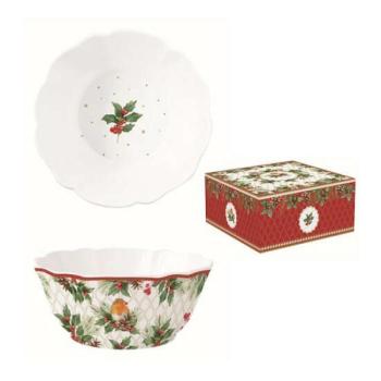 R2S.1499CHBE Porcelántál 23x9,5cm, dobozban, Christmas Berries kép