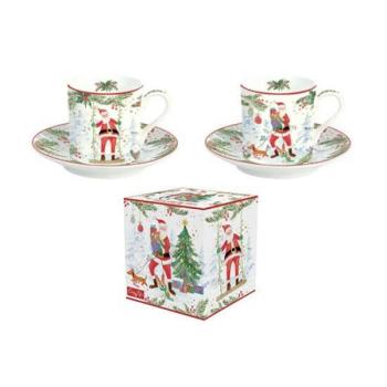 R2S.211JOYF Porcelán eszpresszócsésze+alj 75ml, 2 személyes, dobo... kép