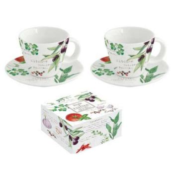 R2S.2205HOMK Porcelán eszpresszócsésze+alj 120ml dobozban,Home &amp;a... kép