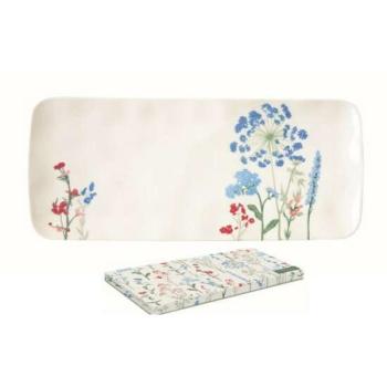 R2S.2209MILB Porcelántálca 36x15,5cm, dobozban, Mille Fleurs Blue kép