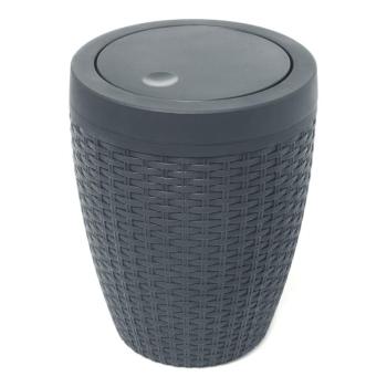 Rattan Bath Bin Charcoal szürke fürdőszobai kosár, 5 l - Addis kép