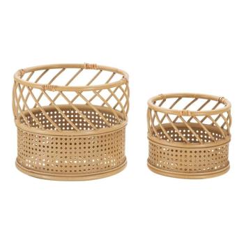 Rattan kaspó készlet 2 db-os ø 30 cm Panama – Mauro Ferretti kép