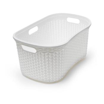 Rattan Laundry Basket Calico krémfehér szennyeskosár - Addis kép