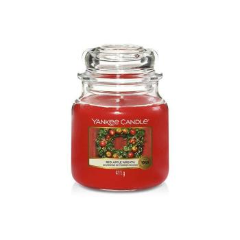 Red Apple Wreath, Yankee Candle illatgyertya, közepes üveg (alma,... kép