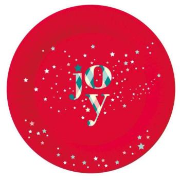 Red Joy, Karácsony papírtányér 6 db-os 18 cm kép