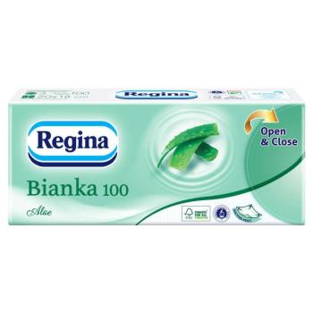 Regina Bianka 100 Aloe Vera papírzsebkendő, 3 rétegű, 100 darabos kép