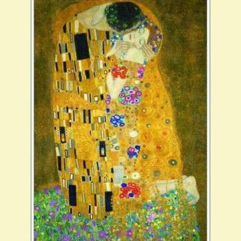 Reprodukció 15x21cm, Klimt: The Kiss kép