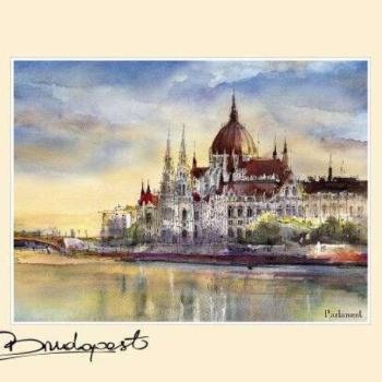 Reprodukció 24x30cm, Budapest kép