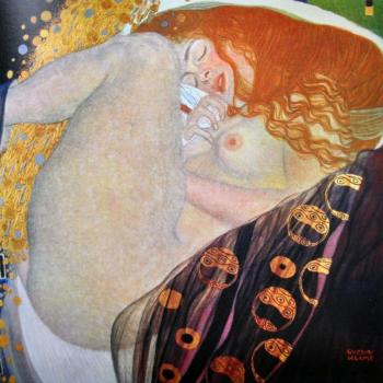 Reprodukciós kép 45x45 cm Danae, Gustav Klimt – Fedkolor kép