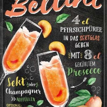 RETRO Bellini_–_Cocktails_RETRO_Fémtábla kép