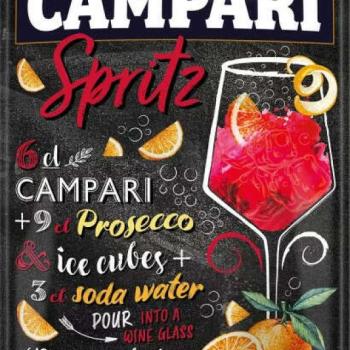 RETRO Campari Spritz - Fémtábla kép