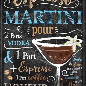 RETRO Espresso – Martini – Cocktail Fémtábla kép