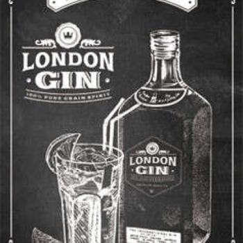 RETRO London Gin Fémtábla kép