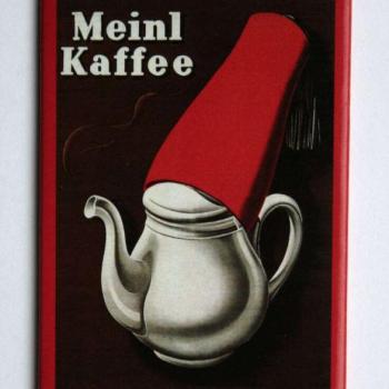 RETRO Meinl Kaffee – Kaffeekanne mit Fes – Hűtőmágnes kép