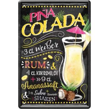 RETRO Pina Colada - Cocktail - Fémtábla kép