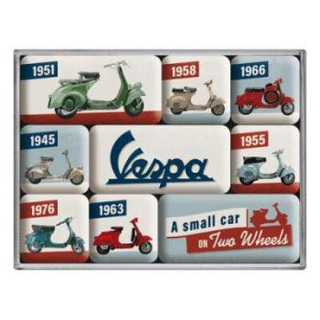 RETRO Vespa Model Chart - Mágnes szett kép