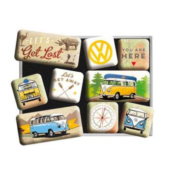 RETRO Volkswagen – VW Bulli – Get Lost - Mágnes szett kép