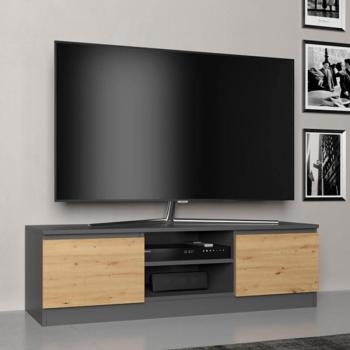 Riano MIX RTV120 TV állvány, 120x36x40 cm, antracit-tölgy kép