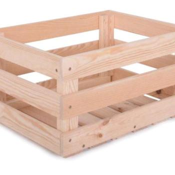 ROJAPLAST APPLE BOX - FÁBÓL KÉSZÜLT ALMATÁROLÓ DOBOZ 42x29CM, NATÚR () kép