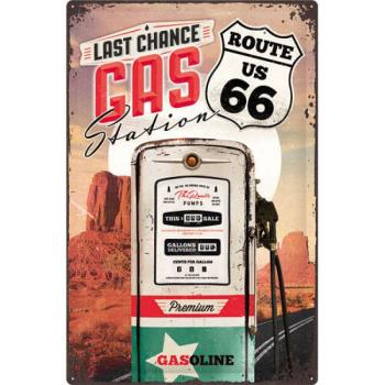 Route 66 - Last Chance Gas Fémtábla kép