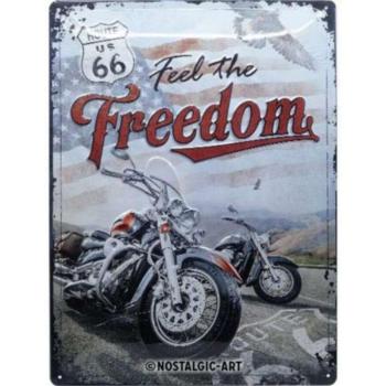 Route US 66 dombornyomott fémplakát 30 x 40 cm &quot;Feel the Freedom&quot; kép