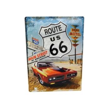 Route US 66 dombornyomott fémplakát 30 x 40 cm &quot;MSO America&quot; kép