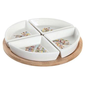 Röviditalos Szett DKD Home Decor 21,5 x 21,5 x 1 cm Természetes P... kép