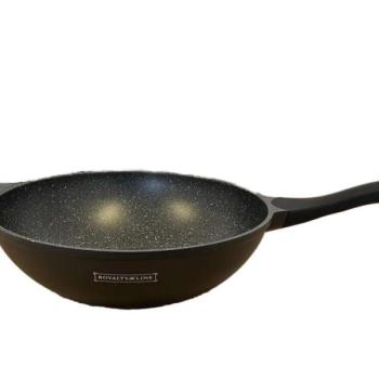 Royalty Line wok 32 cm, márvány kivitel, indukciós, fekete kép