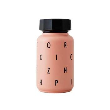 Rózsaszín alumínium gyerek ivópalack 330 ml – Design Letters kép