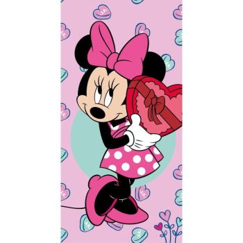 Rózsaszín frottír gyerek fürdőlepedő 70x140 cm Minnie – Jerry Fabrics kép