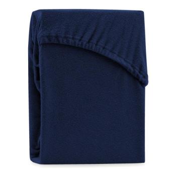 Ruby Navy Blue sötétkék kétszemélyes gumis lepedő, 180-200 x 200 cm - AmeliaHome kép