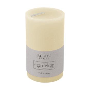 Rust krémfehér gyertya, égési idő 38 óra - Rustic candles by Ego dekor kép