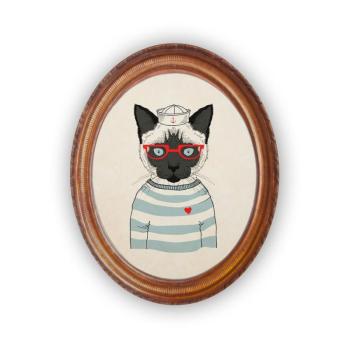 Sailor Cat ovális kép - Really Nice Things kép