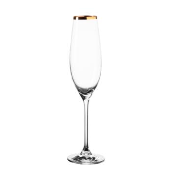 Sampán pohár arannyal borított szélel 210 ml - Premium Glas Crystal kép