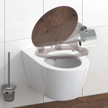 SCHÜTTE DARK WOOD MDF lágyan záródó WC-ülőke kép