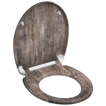 Schütte old wood duroplast wc-ülőke lágyan záródó gyorskioldással kép