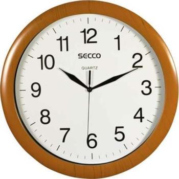 SECCO Falióra, 33 cm,  SECCO &quot;Sweep Second&quot;, fa hatású keret kép