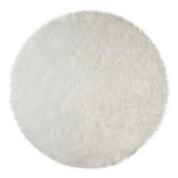 Sheepskin fehér kerek szőnyeg, ⌀ 120 cm - Flair Rugs kép