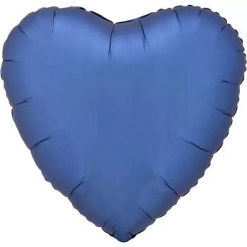 Silk Azure Blue szív fólia lufi 43 cm kép