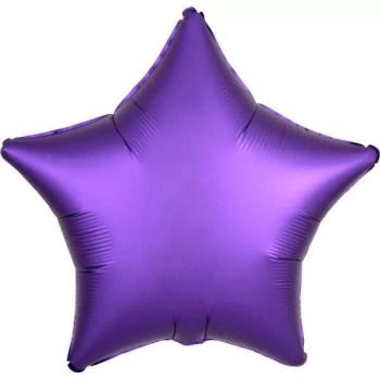 Silk Purple csillag fólia lufi 48 cm kép