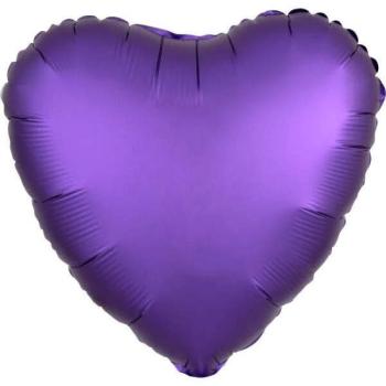 Silk Purple szív fólia lufi 43 cm kép