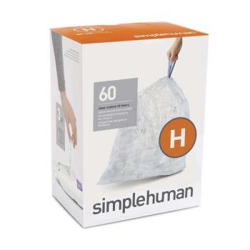 simplehuman CW0286 H-típusú szemetes zsák utántöltő csomag, átlát... kép