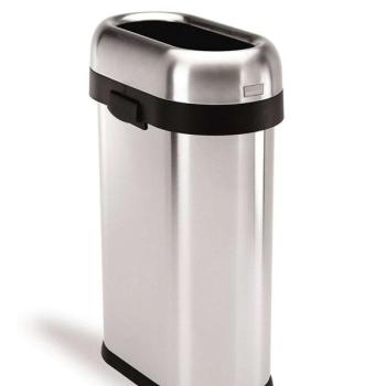 SimpleHuman CW1467 nyitott rozsdamentes szemetes (50 liter) kép