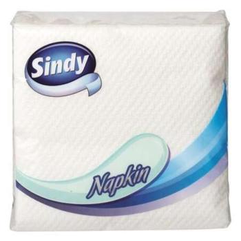 Sindy Napkin 33x33 cm fehér (45 lap) hajtogatott szalvéta kép