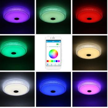 Smart Lamp - Intelligens RGBW mennyezeti lámpa Bluetooth-os hangszóróval, 3000-6500K (BBJH) kép