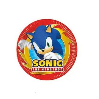 Sonic a sündisznó papírtányér 8 db-os 20cm kép