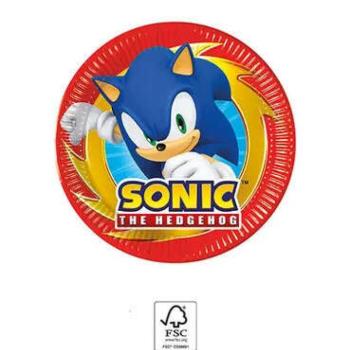 Sonic a sündisznó Sega papírtányér 8 db-os 20 cm FSC kép