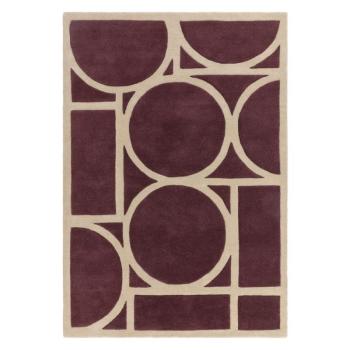 Sötétbarna gyapjú szőnyeg 200x290 cm Metro Plum – Asiatic Carpets kép