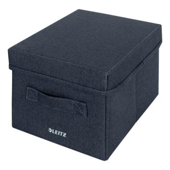 Sötétszürke fedeles textil tárolódoboz szett 2 db-os 19x28.5x16 cm – Leitz kép